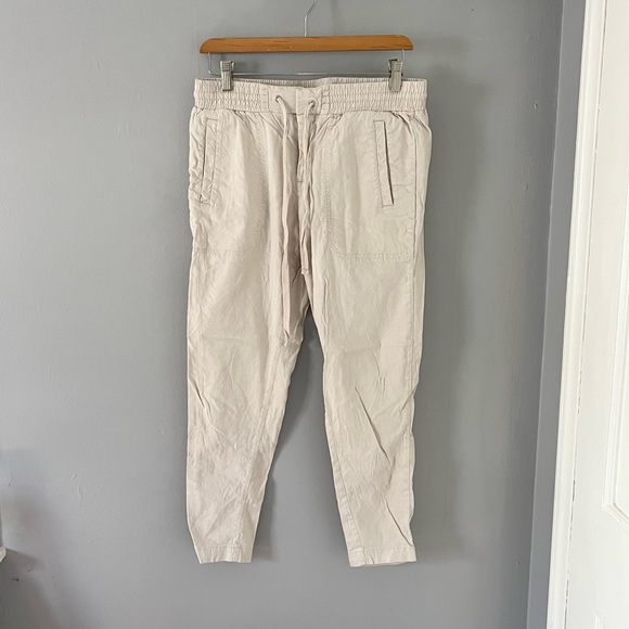 Lou & Grey Linen Pants Small Khaki - Picture 2 of 9